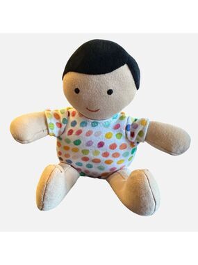 Lovevery Organic Cotton Baby Doll With Polka Dot Outfit Soft Plush Toy For Toddl